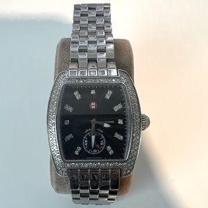 Michele Urban Mini Deco Diamond Black Dial Womens Watch Great Condition Rare